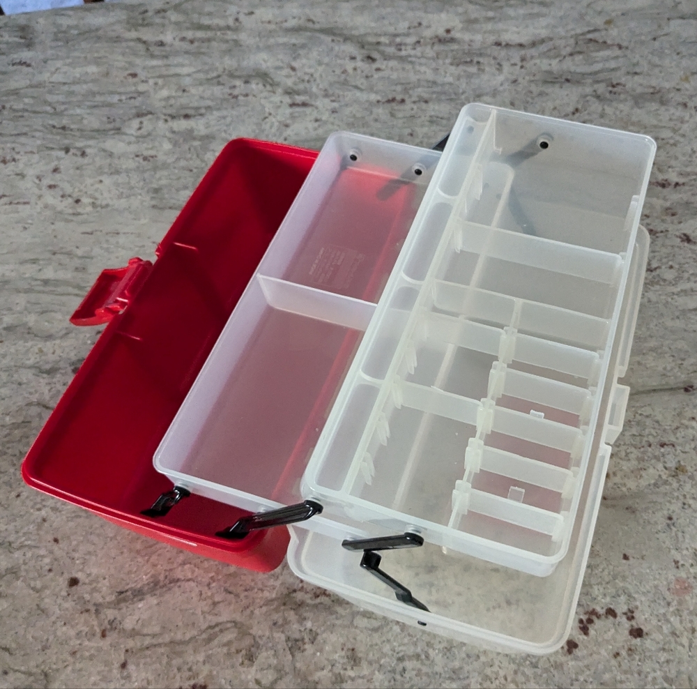 Storage Tool Box 3 Layer Handled Multipurpose Organizer Art Craft NWOT Creative